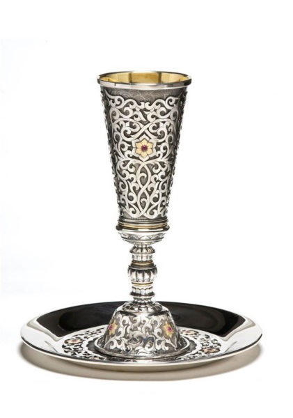 The Rivers Kiddush Cup with Stem